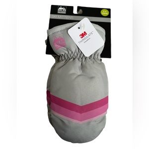 Nolan Outdoor 3M Thinsulate Kids Size 2-4 Weatherproof Gray Mittens Gloves New